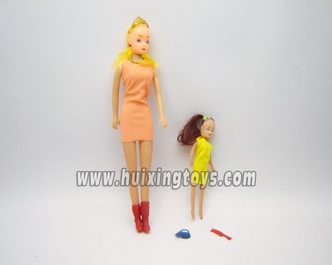 DOLL(2 PCS) W/COMB & BAG