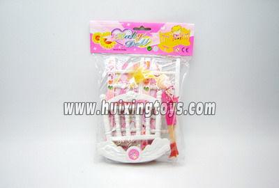 BABY BED WITH DOLL