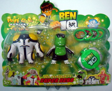 BEN HERO W/LIGHT &FLYING DISK GUN