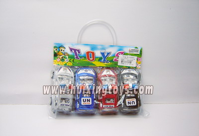 PULL BACK POLICE CAR（4 PCS）