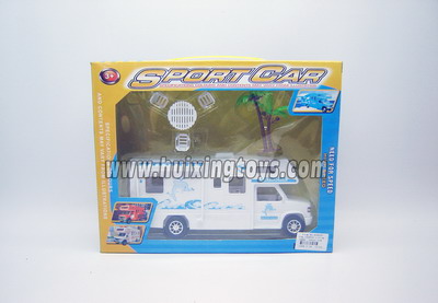 FRICTION CAR W/TREE & CHAIIRS(2)